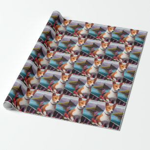 Papier Cadeau Basenji Chien sur une pagaie : une aventure Pittor