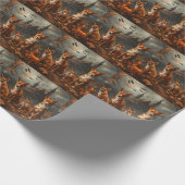 Papier Cadeau Basenji Halloween Chien De Nuit Délice (Coin)