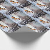 Papier Cadeau Basenji Laisser neiger Noël (Coin)