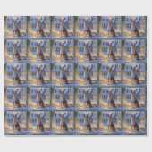 Papier Cadeau Basenji With Christmas Lights Holiday (Plat)