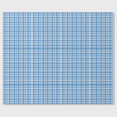 Papier Cadeau Basic Blue Plaid Wrapping Paper (Plat)