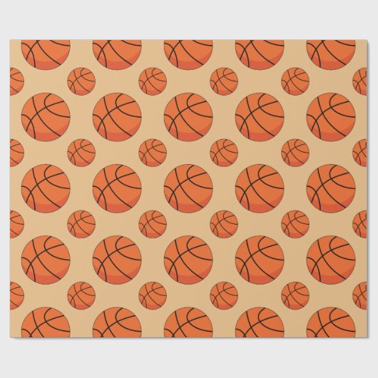 Papier Cadeau Basket-ball (Plat)