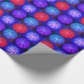 Papier Cadeau Basket-ball Art Pop Quatre Couleurs (Coin)