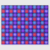 Papier Cadeau Basket-ball Art Pop Quatre Couleurs (Plat)
