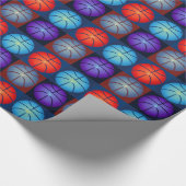 Papier Cadeau Basket-ball Art Pop Quatre Couleurs (Coin)