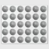 Papier Cadeau Basket-ball avec effet crayon (Plat)