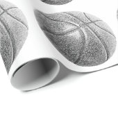 Papier Cadeau Basket-ball avec effet crayon (Coin rond)