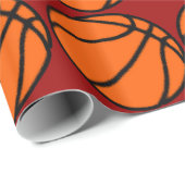 Papier Cadeau Basket-ball (balle) (Coin rond)