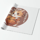 Papier Cadeau basket-ball chat (Déroulé)