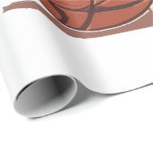 Papier Cadeau basket-ball chat (Coin rond)