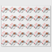 Papier Cadeau Basket-ball d'amour (Plat)
