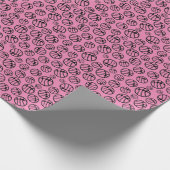 Papier Cadeau Basket-ball Motif rose Nom (Coin)