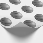 Papier Cadeau Basket-ball noir et blanc (Coin)