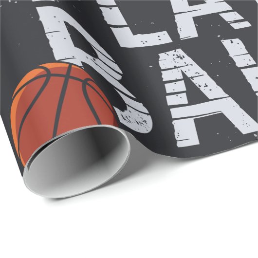 Papier Cadeau Basket-ball permet de jouer Ball Né pour gagner de (Coin rond)