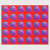 Papier Cadeau Basket-ball Pop Art (Plat)