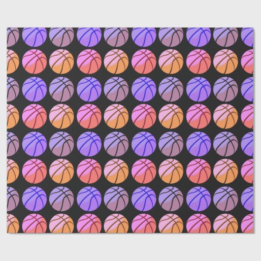 Papier Cadeau Basket-ball Pop Art (Plat)