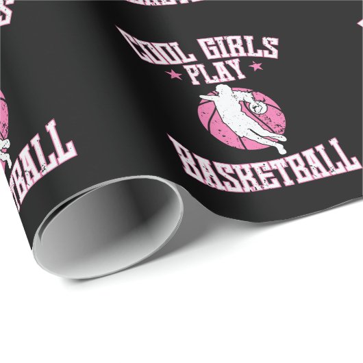 Papier Cadeau Basket-ball pour filles (Coin rond)