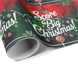Papier Cadeau Basket-ball thème Noël