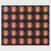 Papier Cadeau Basket-ball Votre nom (Plat)