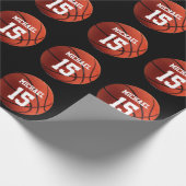 Papier Cadeau Basket-ball Votre nom (Coin)