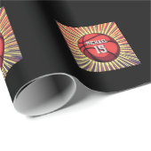 Papier Cadeau Basket-ball Votre nom Pop Art (Coin rond)