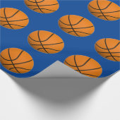 Papier Cadeau Basket Bleu Orange (Coin)