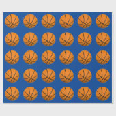 Papier Cadeau Basket Bleu Orange (Plat)