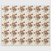 Papier Cadeau Basketball 10e anniversaire pour le joueur (Plat)