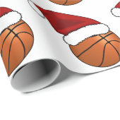 Papier Cadeau Basketball de Noël (Coin rond)