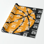 Papier Cadeau Basketball | Nom et Numéro (Déroulé)