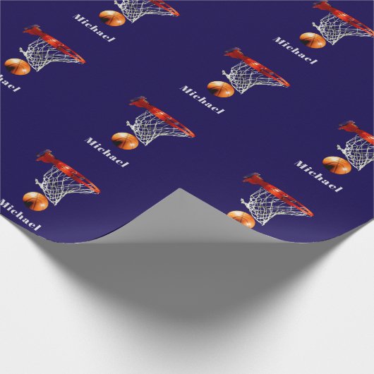 Papier Cadeau Basketball Replace with Your Name (Coin)