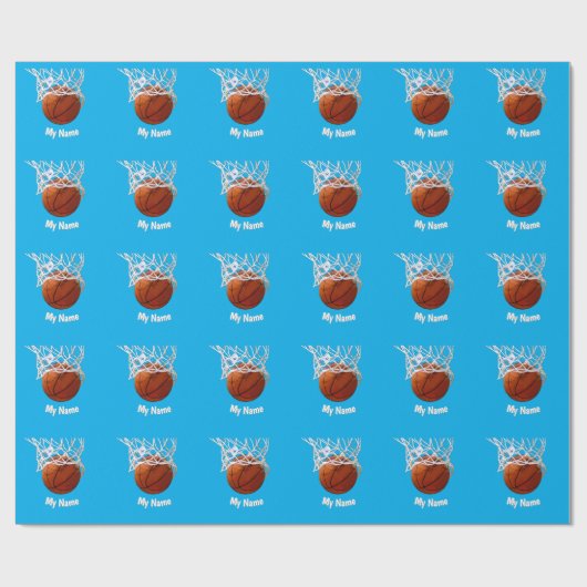 Papier Cadeau Basketball Your Name Custom (Plat)