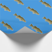 Papier Cadeau Basse de Smallmouth (illustration rouge d'oeil) (Coin)