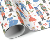 Papier Cadeau Basse Noisette Ballet Motif Noël (Coin rond)