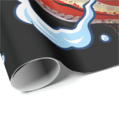 Papier Cadeau Basse Pêche Poisson Drapeau américain Pêche patrio (Coin rond)