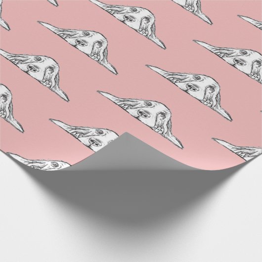 Papier Cadeau basset blanc (Coin)