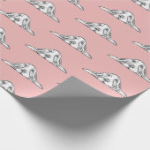 Papier Cadeau basset blanc (Coin)