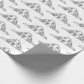 Papier Cadeau basset blanc (Coin)