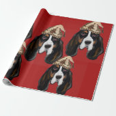 PAPIER CADEAU BASSET HOUND   (Déroulé)