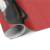 PAPIER CADEAU BASSET HOUND   (Coin rond)