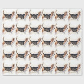 Papier Cadeau Basset Hound (Plat)