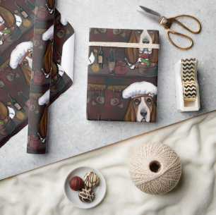 PAPIER CADEAU BASSET HOUND
