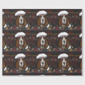 PAPIER CADEAU BASSET HOUND (Plat)