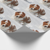 Papier Cadeau Basset Hound Dans Le Papier D'Enveloppement De Nei (Coin)