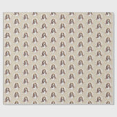 Papier Cadeau Basset Hound Peinture - Cute Original Chien Art (Plat)