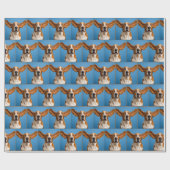 Papier Cadeau Basset Hound surpris (Plat)
