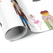 Papier Cadeau Bassin de Nutcracker Blanc (Coin rond)