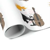 Papier Cadeau Bassiste (Coin rond)