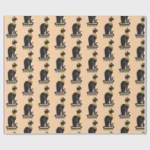 Papier Cadeau Bastet ou Bast. Déesse égyptienne antique (Plat)