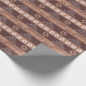 Papier Cadeau Bat mitzvah Rose Gold Parties scintillant Motif de (Coin)